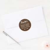 Sticker Rond Enseignant Parce Que Badass Miracle Travailleur En (Enveloppe)