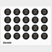 Sticker Rond Enseignant Survécu 100 Jours De Moi Enseignant Fun (Feuille)
