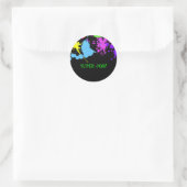 Sticker Rond Enseignants Bright Neon Custom (Sac)