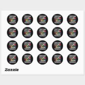 Sticker Rond Enseignants de 3e année Tee Dream Team Aka Enseign (Feuille)