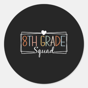 Sticker Rond Enseignants de la 8e année de l'équipe d'enseignem