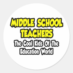 Sticker Rond Enseignants du collège...Enfants Cool