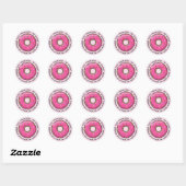 Sticker Rond Enseignants en Merci DONUT (Feuille)