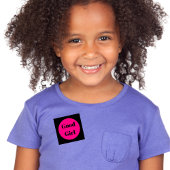 Sticker Rond Enseignants Rose et Noir Bonne fille