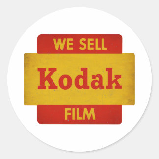Sticker Rond Enseigne Kodak Film vintage
