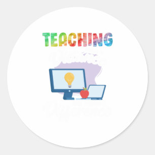 Sticker Rond Enseignement À Distance Toujours Faire Un Diff