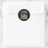 Sticker Rond Enseignement Rétro Dirigeants Futurs Prof Cool Dos (Sac)
