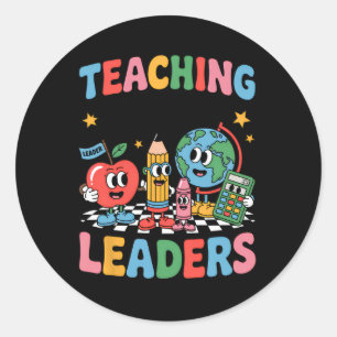 Sticker Rond Enseignement Rétro Dirigeants Futurs Prof Cool Dos