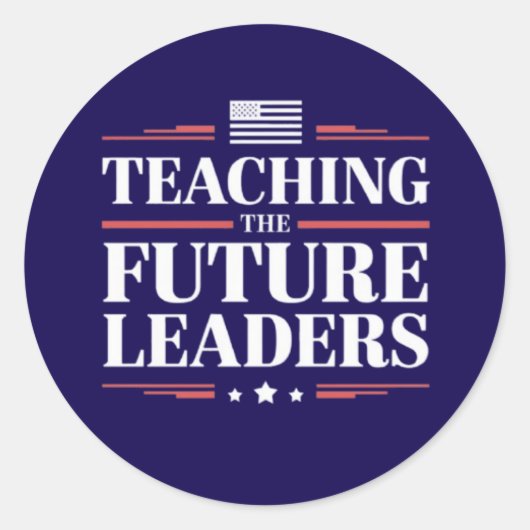 Sticker Rond Enseigner aux futurs dirigeants - Conception patri (Devant)