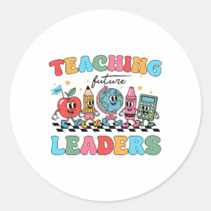 Sticker Rond Enseigner aux futurs leaders le retour à l'école G