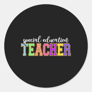 Sticker Rond Enseigner Enseignant de l'éducation spéciale