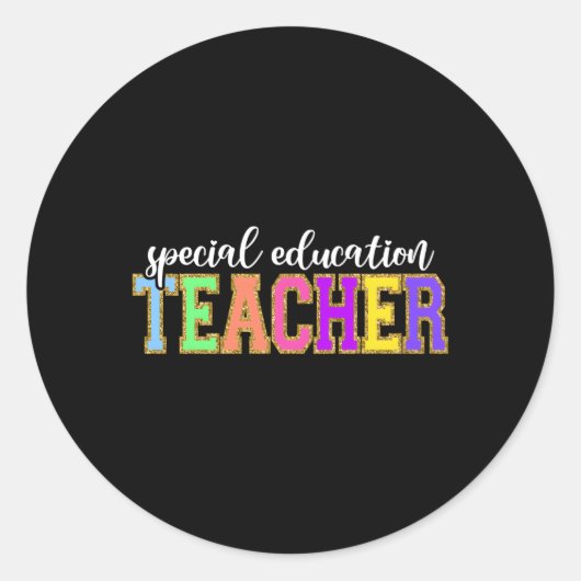 Sticker Rond Enseigner Enseignant de l'éducation spéciale (Devant)
