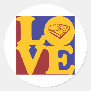 Sticker Rond Enseigner l'amour malvoyant
