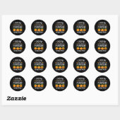 Sticker Rond Enseigner Les Citrouilles Les Plus Cuttes Dans Le  (Feuille)