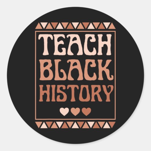 Sticker Rond Enseigner l'histoire des Noirs Mois Africain-Améri (Devant)