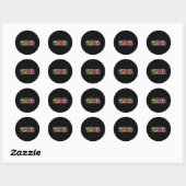 Sticker Rond Enseigner l'informatique Enseignant en sciences du (Feuille)