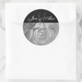 Sticker Rond Ensemble comme un nom avec photo Rose (Sac)