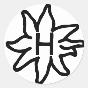 Sticker Rond Ensemble d'autocollant de Haflinger