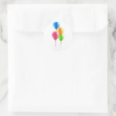 Sticker Rond Ensemble de ballons de fête d'anniversaire (Sac)