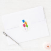 Sticker Rond Ensemble de ballons de fête d'anniversaire (Enveloppe)
