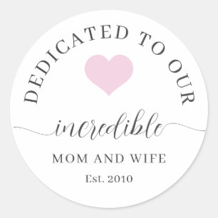 Sticker Rond Ensemble de cadeaux incroyables pour la fête des m
