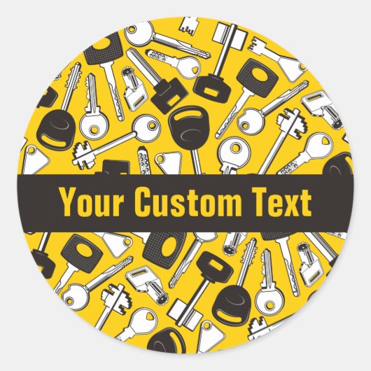 Sticker Rond Ensemble de clés Arrière - plan (Devant)