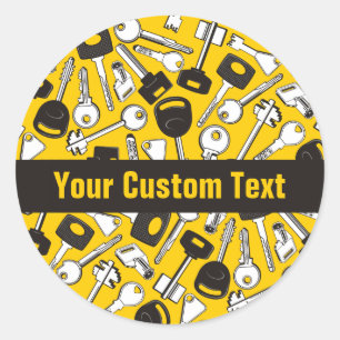 Sticker Rond Ensemble de clés Arrière - plan