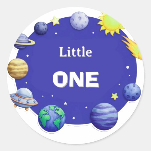 Sticker Rond Ensemble de cliparts de cercle spatial (Devant)