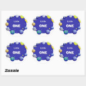 Sticker Rond Ensemble de cliparts de cercle spatial (Feuille)