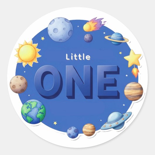 Sticker Rond Ensemble de cliparts de cercle spatial (Devant)