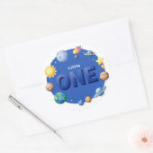 Sticker Rond Ensemble de cliparts de cercle spatial (Enveloppe)
