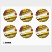 Sticker Rond Ensemble De Crayons (Feuille)