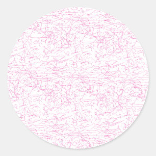 Sticker Rond Ensemble de dossiers abstraits roses pour le burea