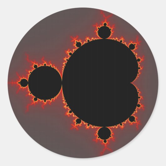 Sticker Rond Ensemble Mandelbrot original - Fractal (Devant)