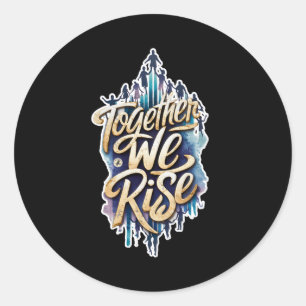 Sticker Rond Ensemble, Nous Nous Leissons.