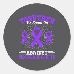 Sticker Rond Ensemble, nous nous levons contre le cancer du pan