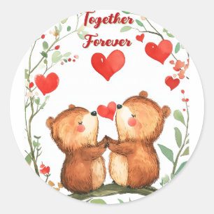 Sticker Rond Ensemble pour toujours