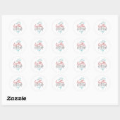 Sticker Rond Ensemble pour toujours couple (Feuille)
