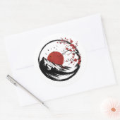 Sticker Rond Enso Zen : La tranquillité de l'aube (Enveloppe)