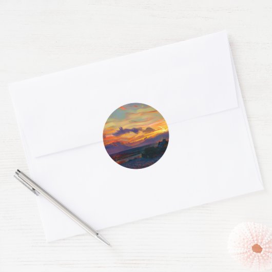 STICKER ROND ENSOLEIL (Enveloppe)