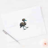 Sticker Rond Entendre Emu (Enveloppe)