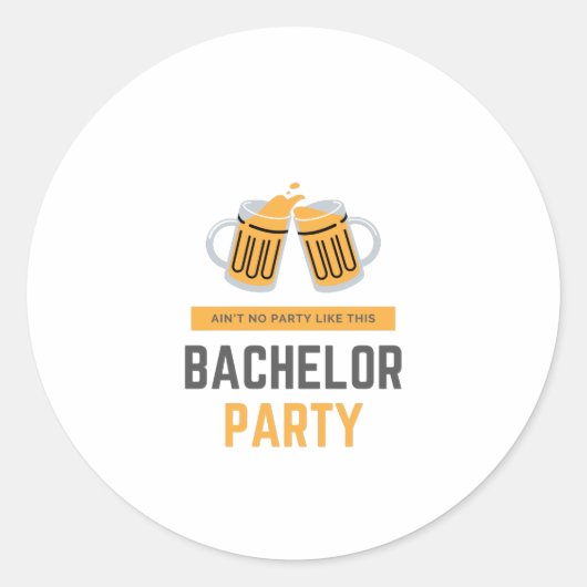 Sticker Rond Enterrement de vie de garçon (Devant)