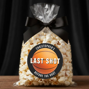 Sticker Rond Enterrement de vie de garçon basket dernier tir av