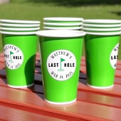 Sticker Rond Enterrement de vie de garçon de golf dernier trou