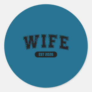 Sticker Rond Enterrement de vie de garçon mariage femme et mari