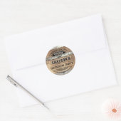 Sticker Rond Enterrement de vie de garçon rustique (Enveloppe)
