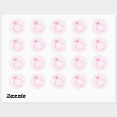 Sticker Rond Enterrement de vie de jeune fille Diamant Rose Bli (Feuille)