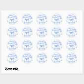 Sticker Rond Enterrement de vie de jeune fille fantaisiste sur  (Feuille)