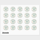 Sticker Rond Enterrement de vie de jeune fille funky fantaisist (Feuille)