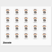 Sticker Rond Enterrement de vie de jeune fille Halloween, allon (Feuille)